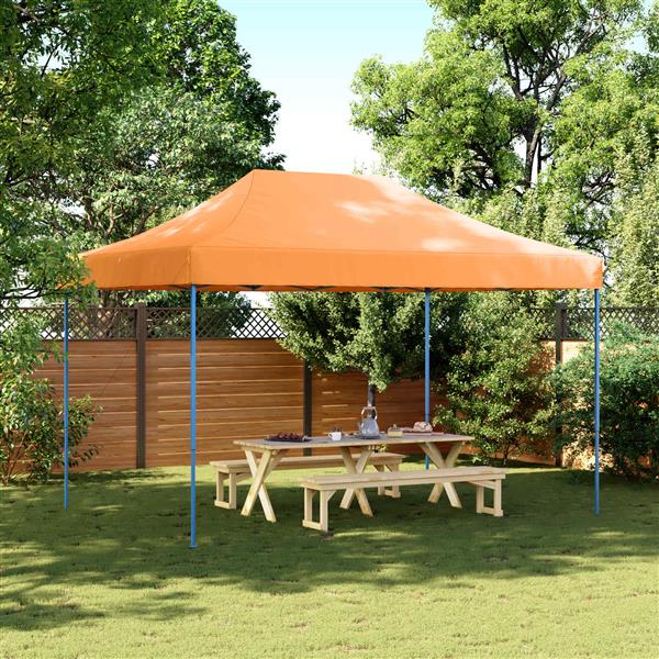 Grote foto vidaxl partytent oranje 279 x 410 x 315 cm oxford stof tuin en terras overige tuin en terras
