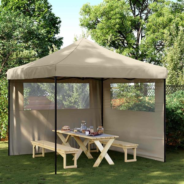 Grote foto vidaxl partytent taupe 292 x 292 x 315 cm oxford stof tuin en terras overige tuin en terras