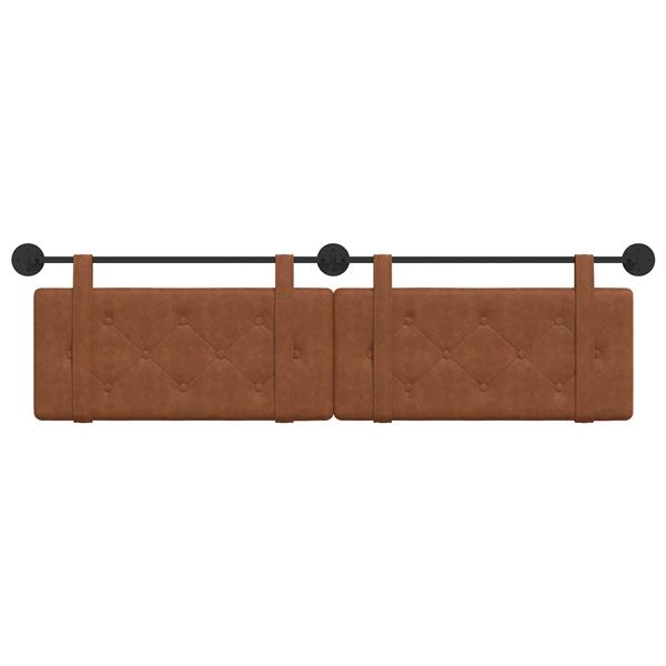 Grote foto vidaxl hangend hoofdeinde bruin 190 x 55 x 5 cm antiek pu antiek en kunst stoelen en banken