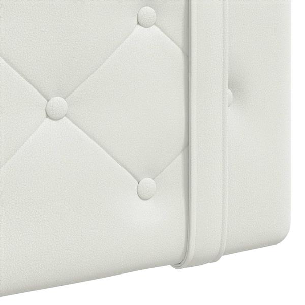 Grote foto vidaxl hangend hoofdeinde wandgemonteerd wit 190 x 55 x 5 cm nep leer antiek en kunst stoelen en banken