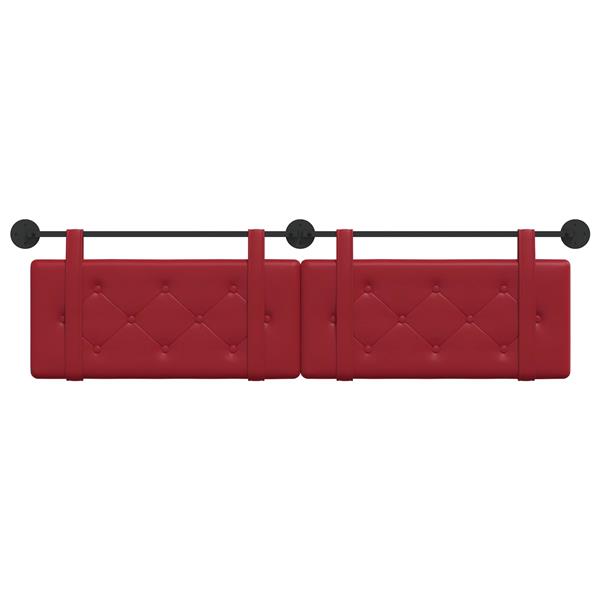 Grote foto vidaxl hangend hoofdeinde wijnrood 170 x 55 x 5 cm nep leer antiek en kunst stoelen en banken
