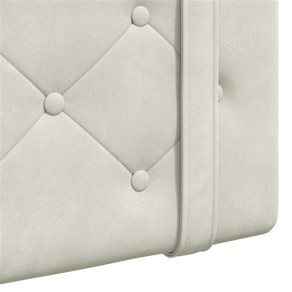 Grote foto vidaxl hangend hoofdeinde wandgemonteerd cr me 170 x 55 x 5 cm fluweel antiek en kunst stoelen en banken