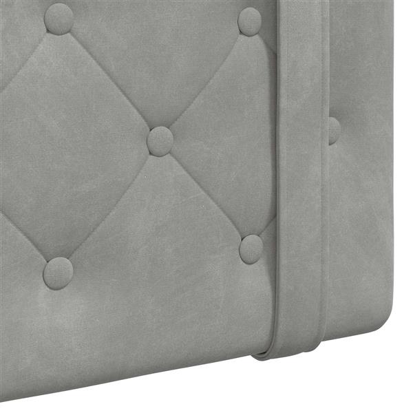 Grote foto vidaxl hangend hoofdeinde lichtgrijs 150 x 55 x 5 cm fluweel antiek en kunst stoelen en banken