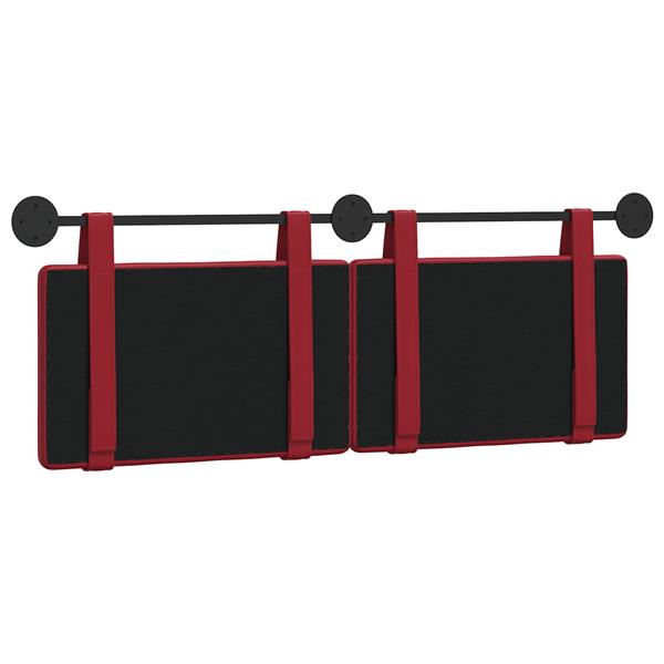 Grote foto vidaxl hangend hoofdeinde wijnrood 130 x 55 x 5 cm nep leer antiek en kunst stoelen en banken