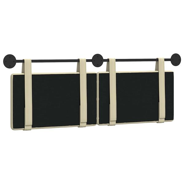 Grote foto vidaxl hangend hoofdeinde cr me 130 x 55 x 5 cm nep leer antiek en kunst stoelen en banken