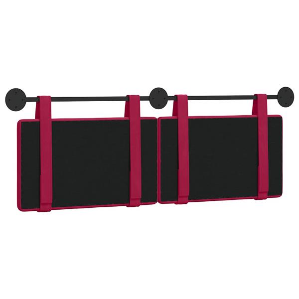 Grote foto vidaxl hangend hoofdeinde wijnrood 130 x 55 x 5 cm fluweel antiek en kunst stoelen en banken