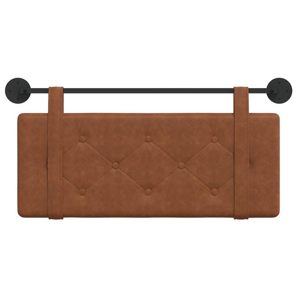 Grote foto vidaxl hangend hoofdeinde wandgemonteerd bruin 100 cm antiek pu antiek en kunst stoelen en banken