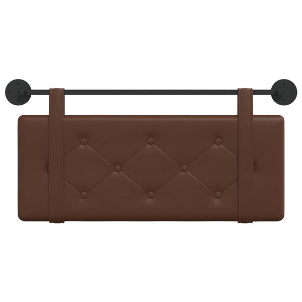 Grote foto vidaxl hangend hoofdeinde wandgemonteerd bruin 100 cm nep leer antiek en kunst stoelen en banken