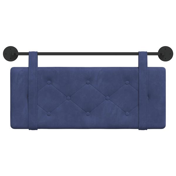 Grote foto vidaxl hangend hoofdeinde politieblauw 110 x 55 x 5 cm fluweel antiek en kunst stoelen en banken