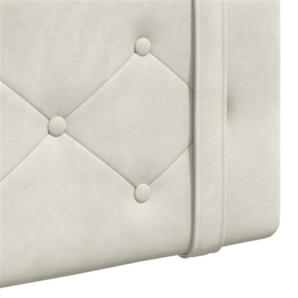 Grote foto vidaxl hangend hoofdeinde wandgemonteerd cr me 110 x 55 x 5 cm fluweel antiek en kunst stoelen en banken