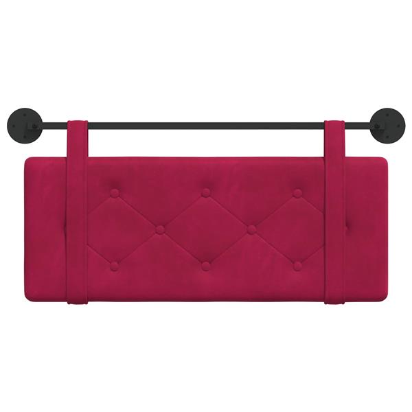 Grote foto vidaxl hangend hoofdeinde wijnrood 110 x 55 x 5 cm fluweel antiek en kunst stoelen en banken
