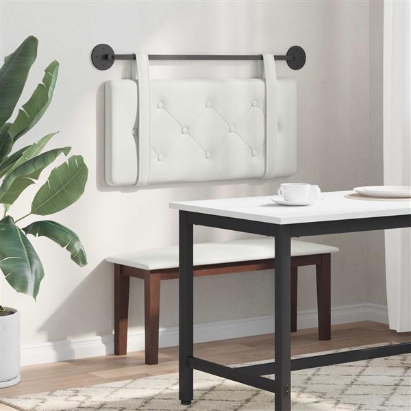 Grote foto vidaxl hangend hoofdeinde wandgemonteerd wit 90 cm nep leer antiek en kunst stoelen en banken