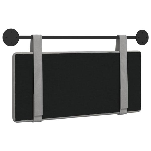 Grote foto vidaxl hangend hoofdeinde lichtgrijs 100 x 55 x 5 cm fluweel antiek en kunst stoelen en banken