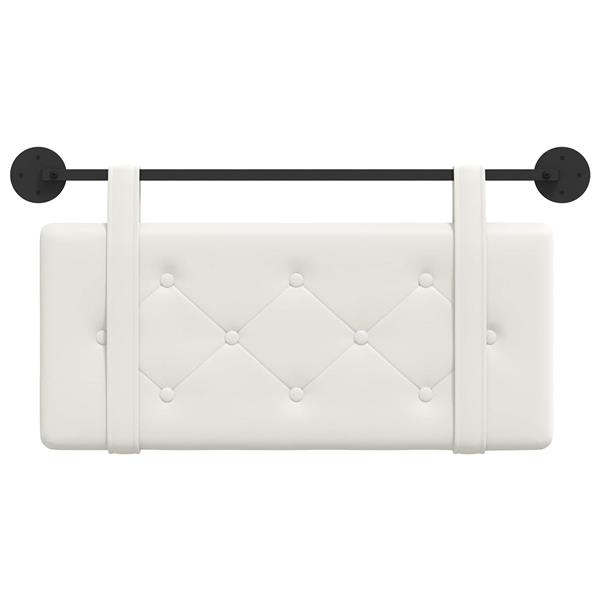 Grote foto vidaxl hangend hoofdeinde wandgemonteerd wit 80 cm nep leer antiek en kunst stoelen en banken