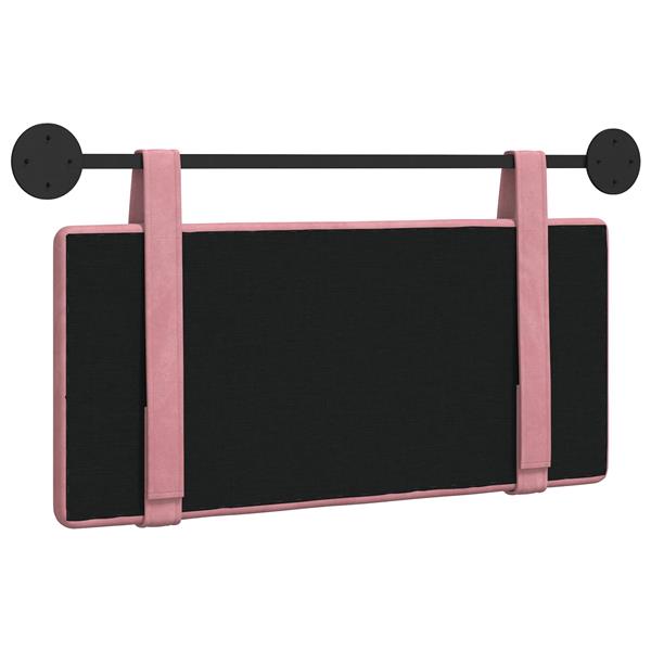 Grote foto vidaxl hangend hoofdeinde wandgemonteerd roze 90 x 55 x 5 cm fluweel antiek en kunst stoelen en banken