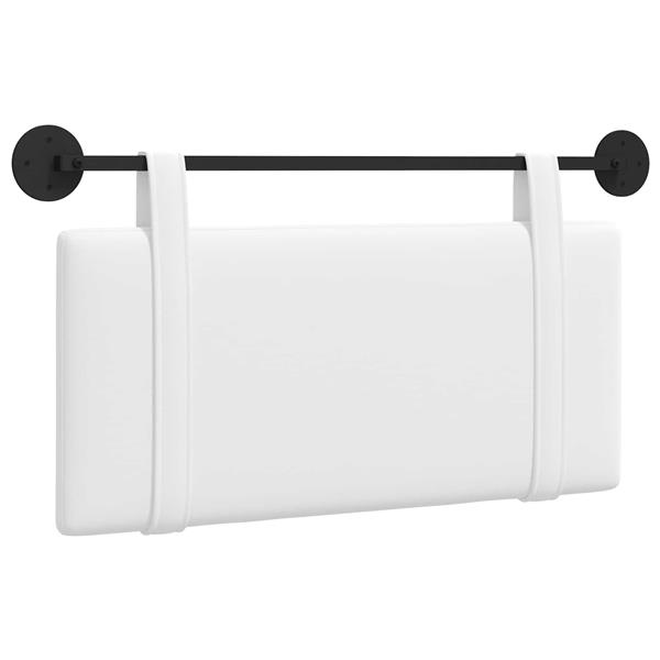 Grote foto vidaxl hangend hoofdeinde wandgemonteerd wit 100 x 55 x 5 cm stof antiek en kunst stoelen en banken