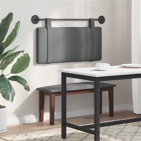 Grote foto vidaxl hangend hoofdeinde donkergrijs stof antiek en kunst stoelen en banken