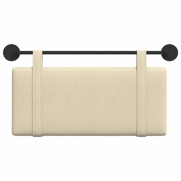 Grote foto vidaxl hangend hoofdeinde wandgemonteerd cr me 90 x 55 x 5 cm stof antiek en kunst stoelen en banken
