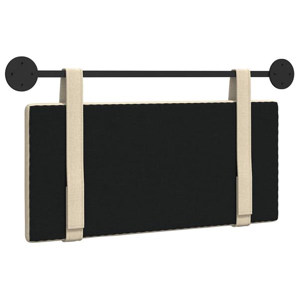 Grote foto vidaxl hangend hoofdeinde wandgemonteerd cr me 90 x 55 x 5 cm stof antiek en kunst stoelen en banken