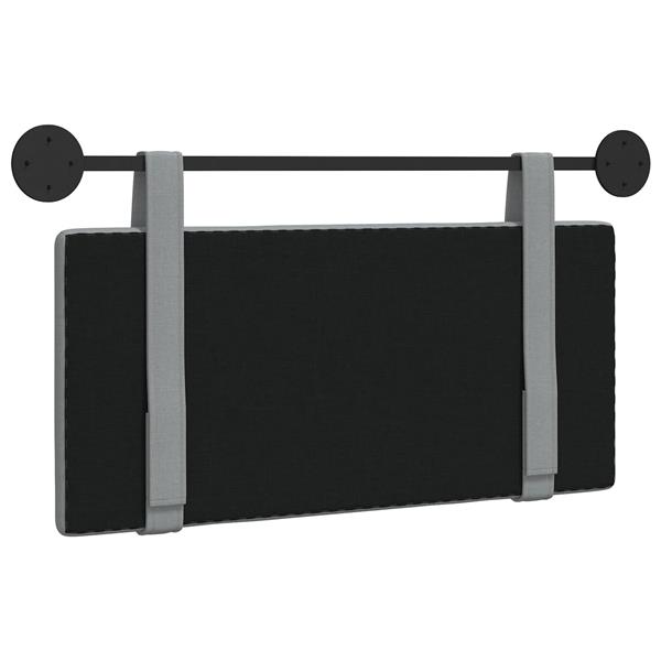 Grote foto vidaxl hangend hoofdeinde effen lichtgrijs 90 x 55 x 5 cm stof antiek en kunst stoelen en banken