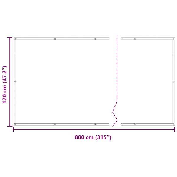 Grote foto vidaxl balkon scherm bordeauxrood 120 x 800 cm pu gecoat oxford alu tuin en terras overige tuin en terras