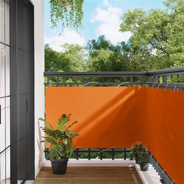 Grote foto vidaxl balkon scherm oranje 100 x 200 cm oxford stof tuin en terras overige tuin en terras