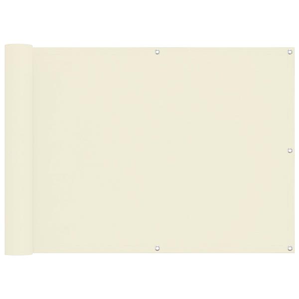 Grote foto vidaxl balkon scherm cr me 75 x 200 cm oxford stof tuin en terras overige tuin en terras