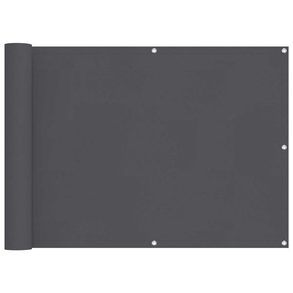 Grote foto vidaxl balkon scherm antraciet 75 x 200 cm pu gecoat oxford alu tuin en terras overige tuin en terras