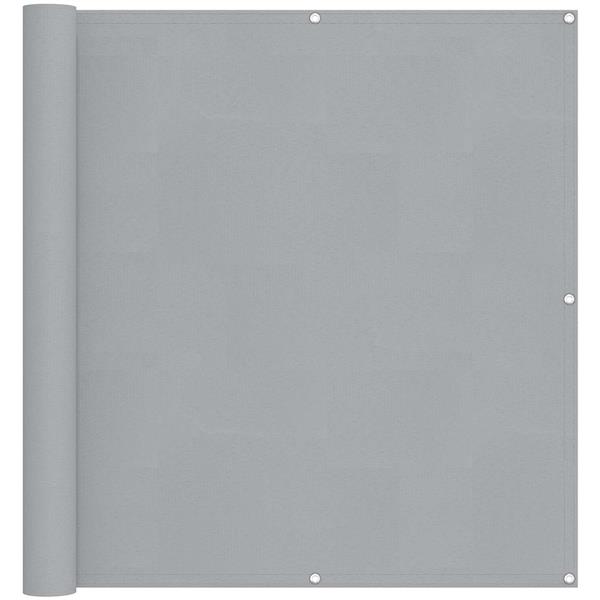 Grote foto vidaxl balkon scherm lichtgrijs 110 x 700 cm oxford stof tuin en terras overige tuin en terras