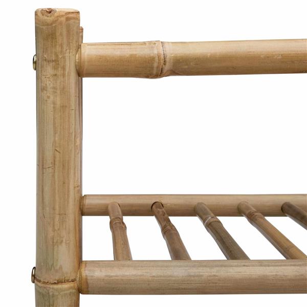 Grote foto vidaxl schoenenrek met plank met opslag naturel 68 x 28 x 63 cm bamboe huis en inrichting overige