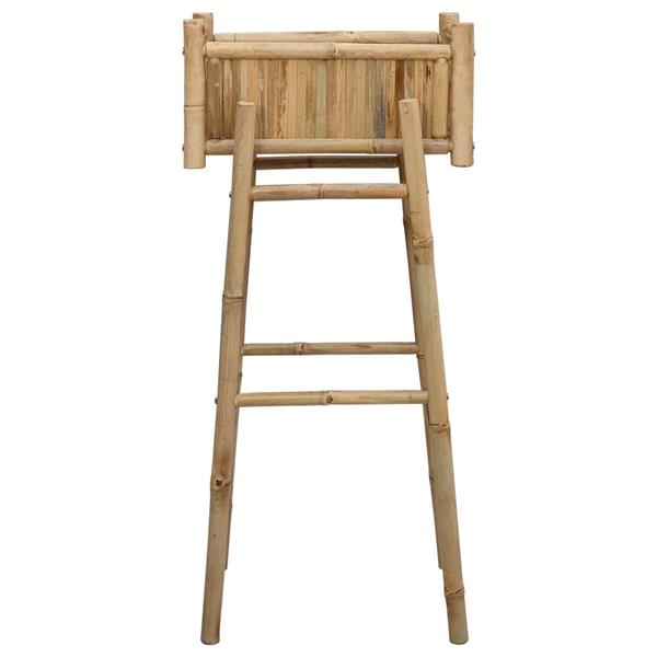 Grote foto vidaxl tuinplanter met houder naturel 50 x 38 x 114 cm bamboe tuin en terras overige tuin en terras