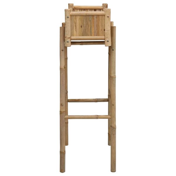 Grote foto vidaxl tuinplanter met houder naturel 50 x 38 x 114 cm bamboe tuin en terras overige tuin en terras