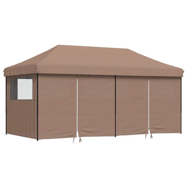 Grote foto vidaxl partytent bruin 292 x 580 x 315 cm oxford stof tuin en terras overige tuin en terras