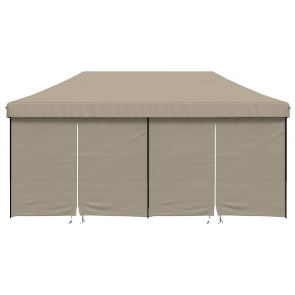 Grote foto vidaxl partytent taupe 292 x 580 x 315 cm oxford stof tuin en terras overige tuin en terras
