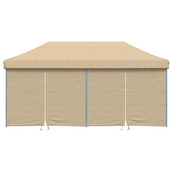 Grote foto vidaxl partytent beige 292 x 580 x 315 cm oxford stof tuin en terras overige tuin en terras