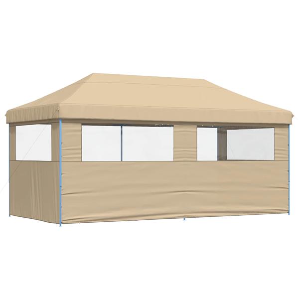 Grote foto vidaxl partytent beige 292 x 580 x 315 cm oxford stof tuin en terras overige tuin en terras