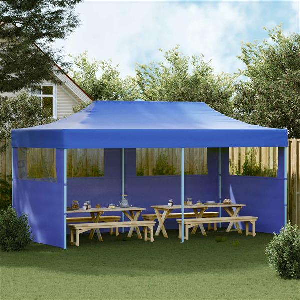 Grote foto vidaxl partytent blauw 291 x 580 x 315 cm oxford stof tuin en terras overige tuin en terras