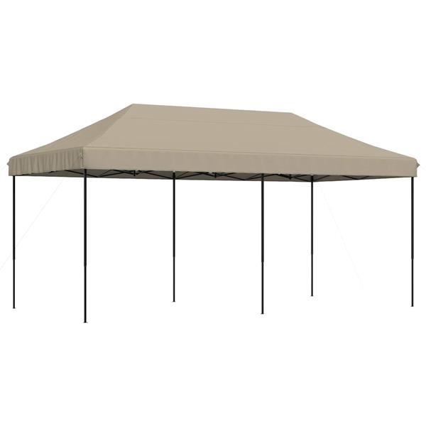 Grote foto vidaxl partytent taupe 292 x 580 x 315 cm oxford stof tuin en terras overige tuin en terras