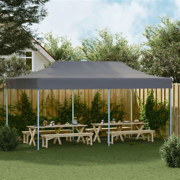 Grote foto vidaxl partytent antraciet 291 x 580 x 315 cm oxford stof tuin en terras overige tuin en terras