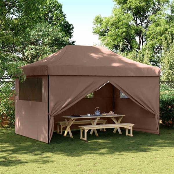 Grote foto vidaxl partytent bruin 292 x 440 x 315 cm oxford stof tuin en terras overige tuin en terras