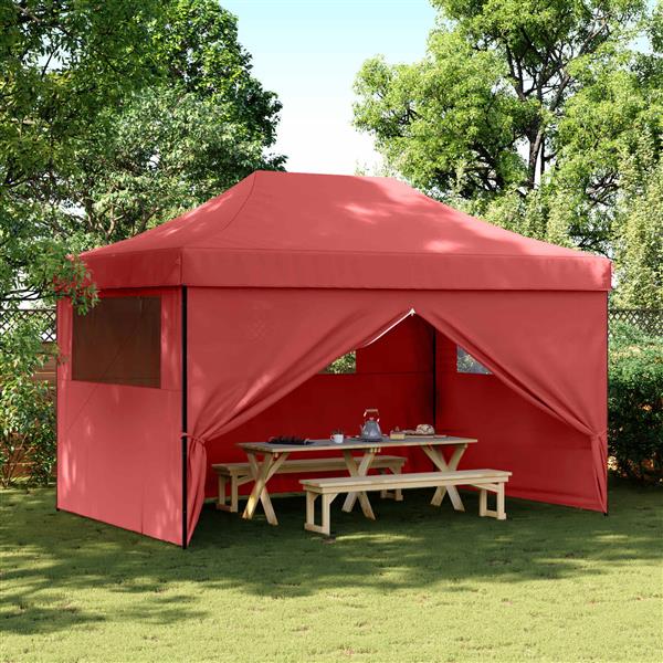Grote foto vidaxl partytent bordeauxrood 292 x 440 x 315 cm oxford stof tuin en terras overige tuin en terras
