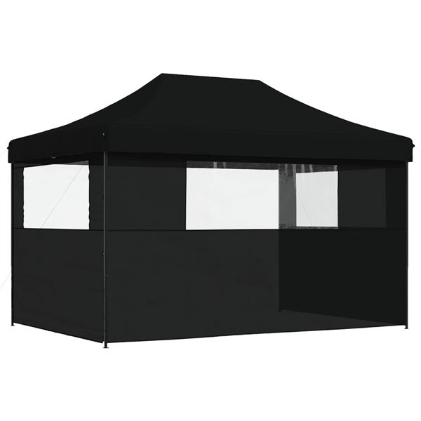 Grote foto vidaxl partytent zwart 279 x 410 x 315 cm oxford stof tuin en terras overige tuin en terras