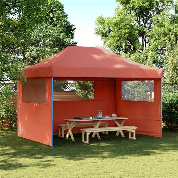 Grote foto vidaxl partytent terracotta 279 x 410 x 315 cm oxford stof tuin en terras overige tuin en terras