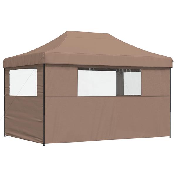 Grote foto vidaxl partytent bruin 279 x 410 x 315 cm oxford stof tuin en terras overige tuin en terras