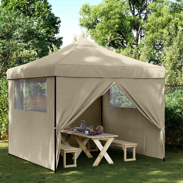 Grote foto vidaxl partytent taupe 292 x 292 x 315 cm oxford stof tuin en terras overige tuin en terras
