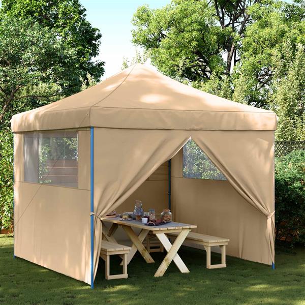Grote foto vidaxl partytent beige 292 x 292 x 315 cm oxford stof tuin en terras overige tuin en terras