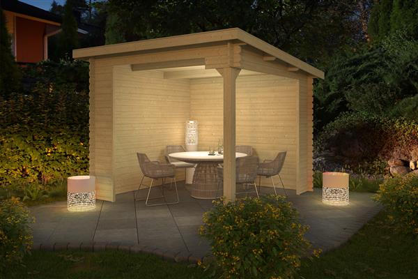 Grote foto overkapping lara 275x275 tuin en terras tuinhuisjes en blokhutten