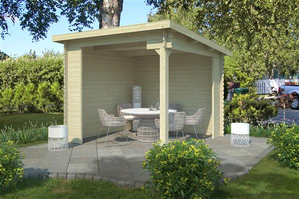 Grote foto overkapping lara 275x275 tuin en terras tuinhuisjes en blokhutten