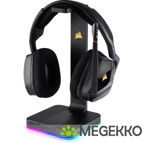 Grote foto corsair st100 rgb premium headset stand with 7.1 surround audio tv en foto koptelefoons