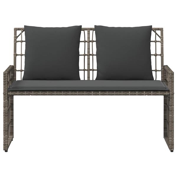 Grote foto vidaxl tuinbank effen grijs en donkergrijs 116 x 55 x 82 cm tuin en terras tuinmeubelen